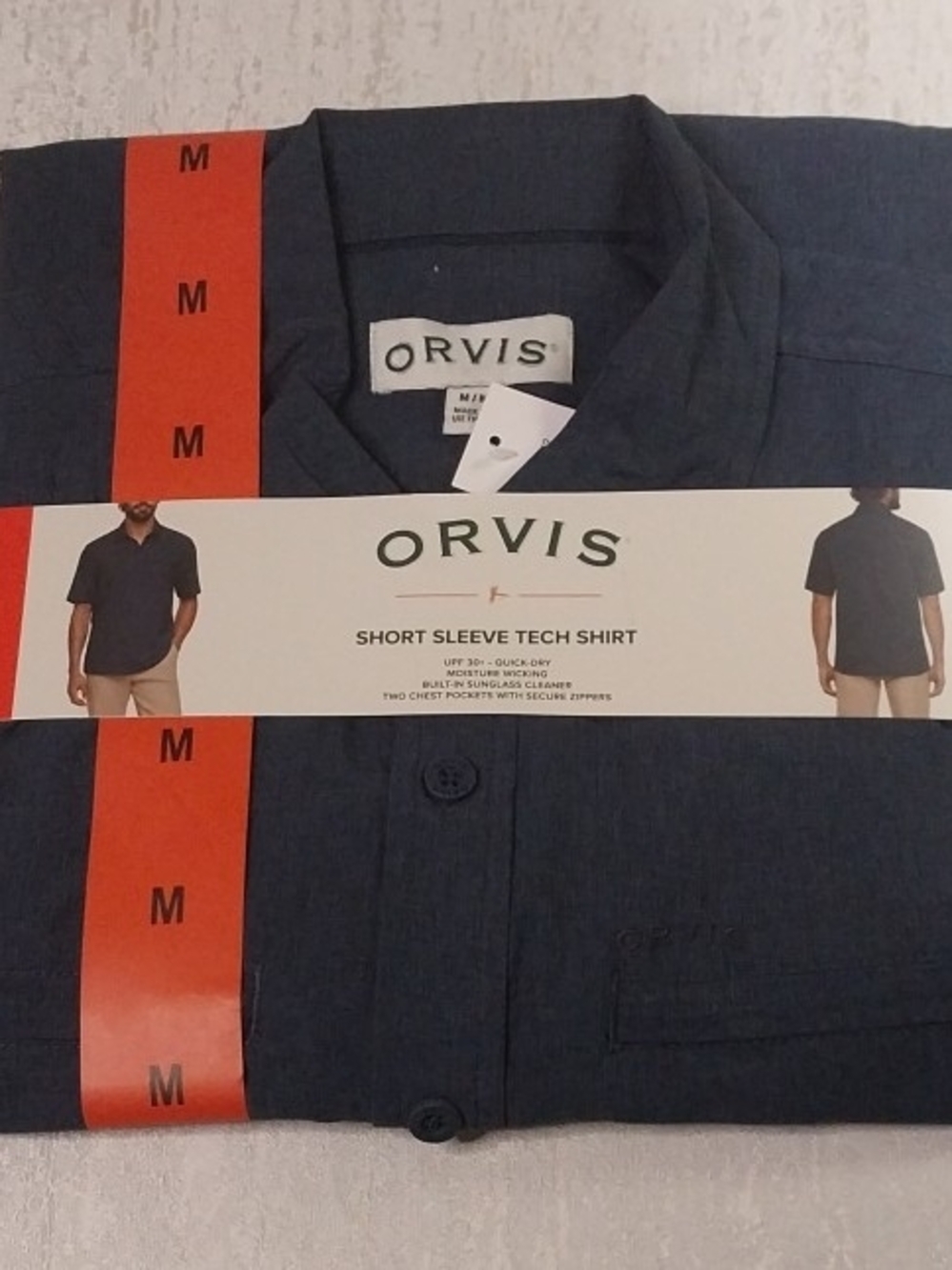 Orvis Men’s Short Sleeve Tech Shirt - Dark Blue M